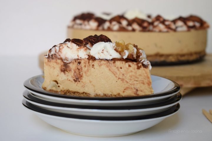 tarta fría de café y nueces