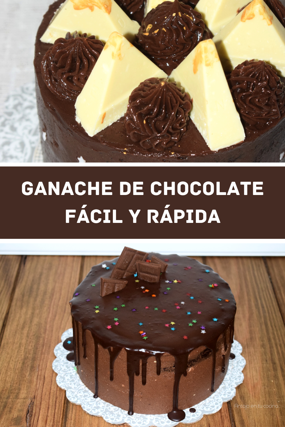 Ganache de chocolate fácil y rápida - Antojo en tu cocina